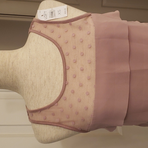 LOFT Dusty Rose/Mauve Tiered Tank NWT - Picture 5 of 14